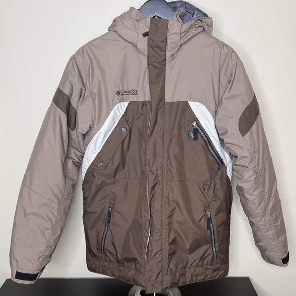 Columbia Brown and Gray Hooded Youth 18-20 Jacket - Picture 2 of 16